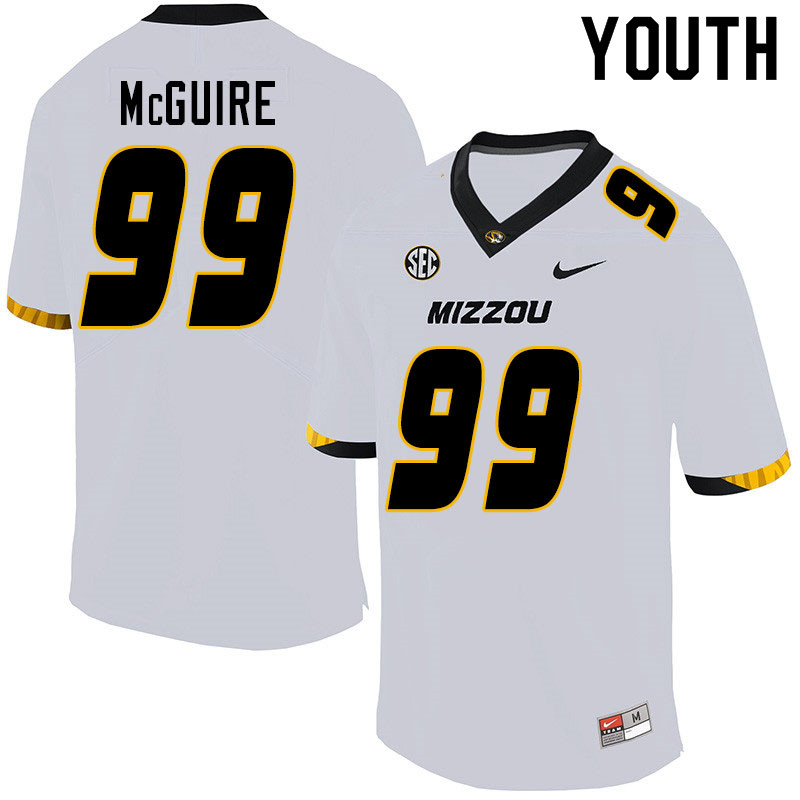 Youth #99 Isaiah McGuire Missouri Tigers College Football Jerseys Sale-White - Click Image to Close